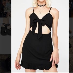 Dollskill self tie mini dress